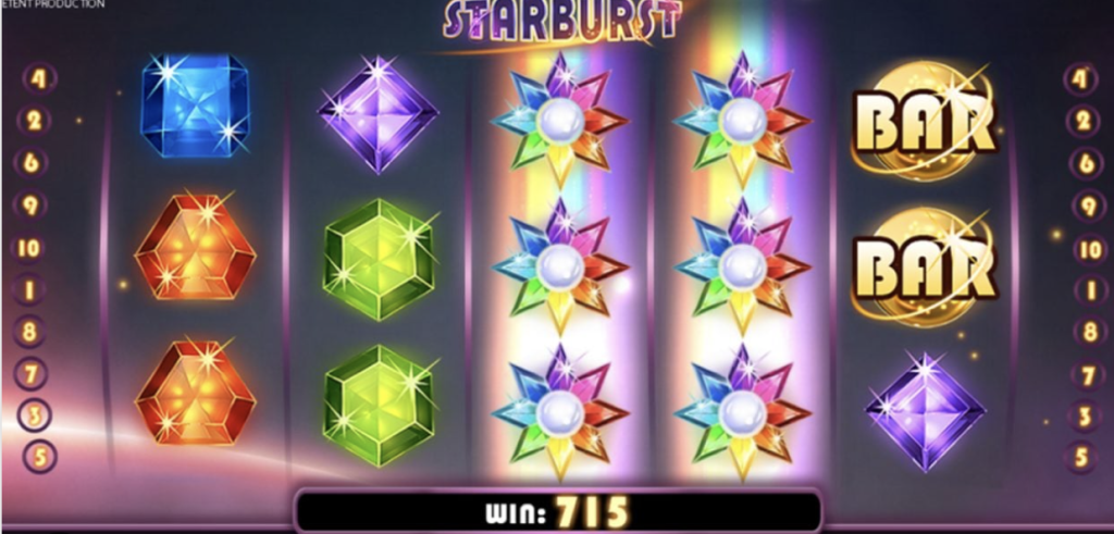 Image of Starburst slot in gameplay